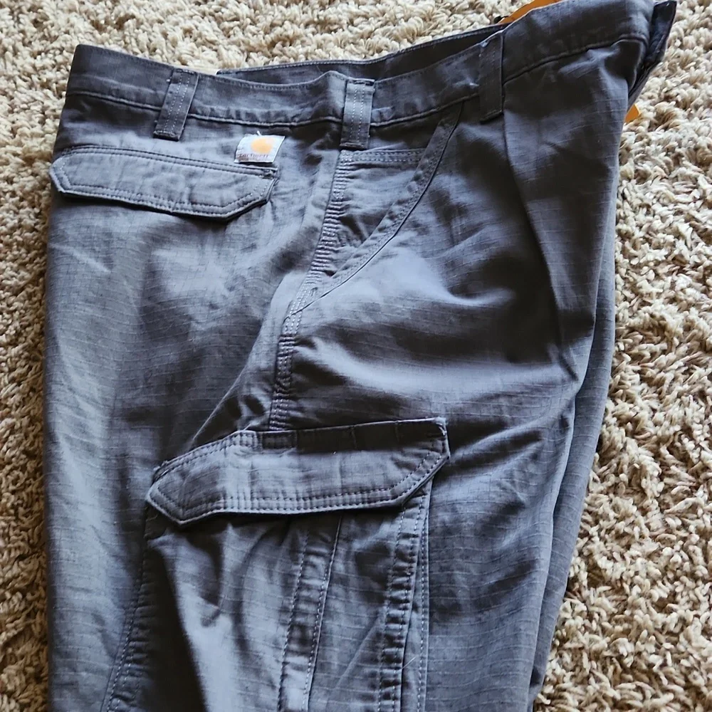 Carhartt NWT Men's Relaxed Fit Gray Cargo Pant Size 36x32 - Picture 6 of 10